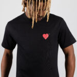T-Shirt Coeur Piqué Noir